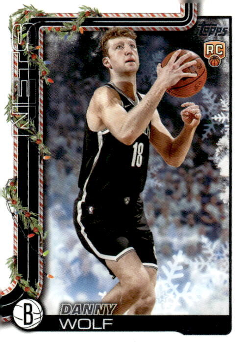 2025-26 Topps Holiday #H187 Danny Wolf Glitter Holiday