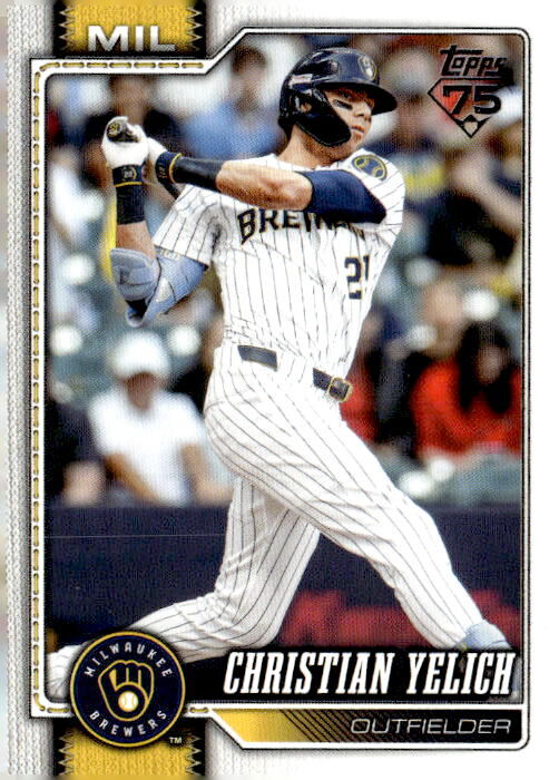 2026 Topps #154 Christian Yelich Team Color Border