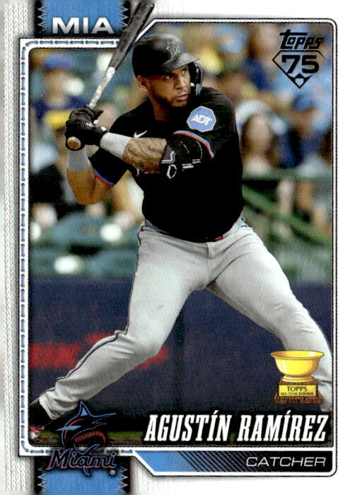 2026 Topps #287 Agustín Ramírez Purple Rainbow Foil #/250