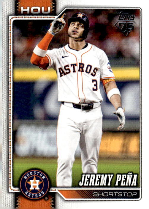 2026 Topps #307 Jeremy Peña Rainbow Foil