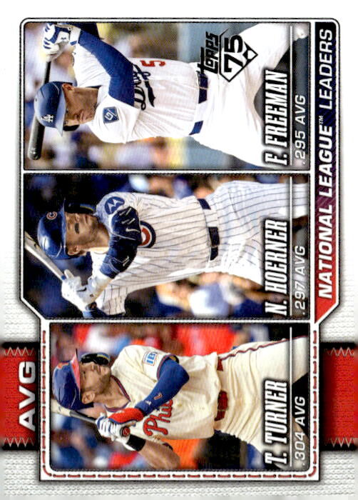 2026 Topps #151 NLL Avg (Trea Turner / Nico Hoerner / Freddie Freeman)