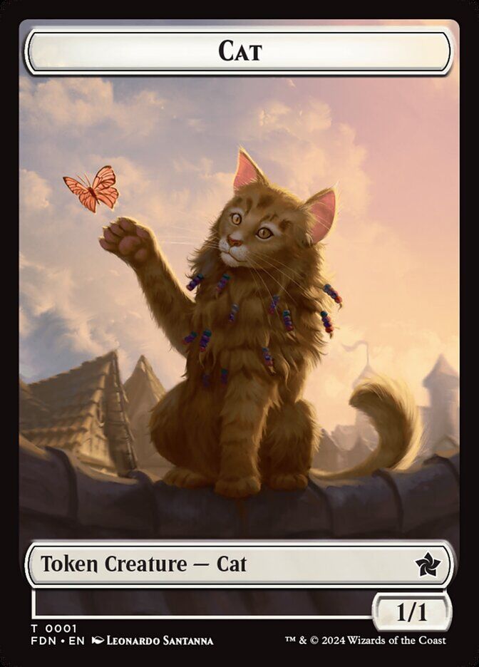 Foundations #1 // 2 Cat (0001) // Cat (0002) Doubled-Sided Token