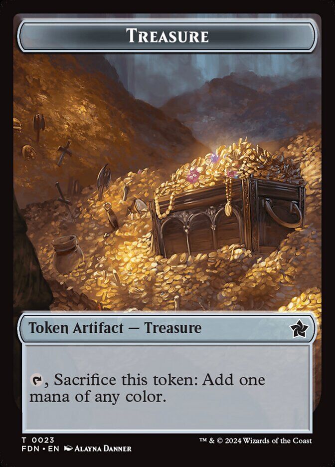 Foundations #18 // 23 Goblin // Treasure Double-Sided Token