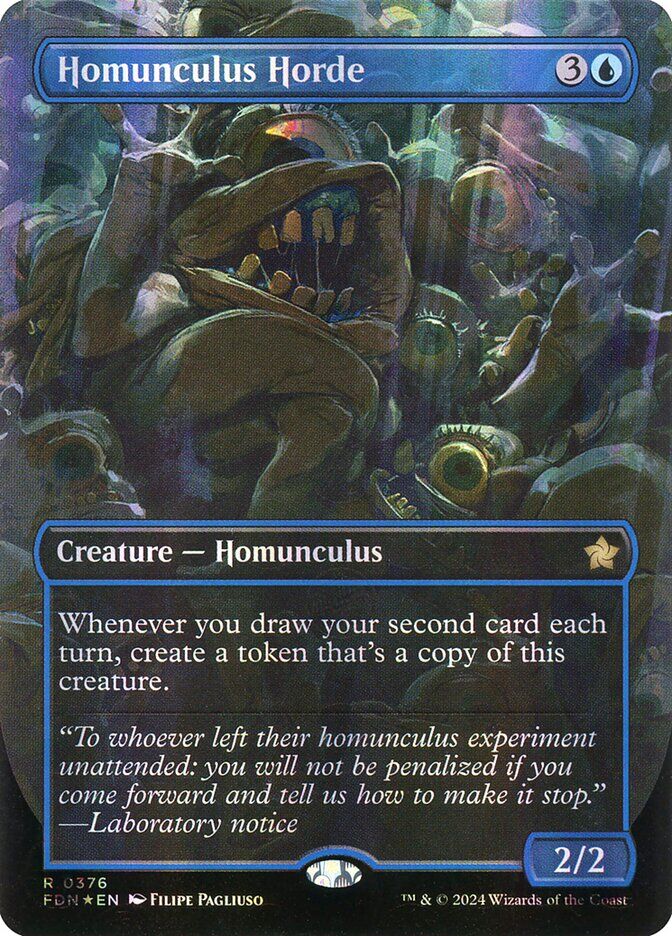 Foundations #376 Homunculus Horde (Borderless) (Mana Foil)