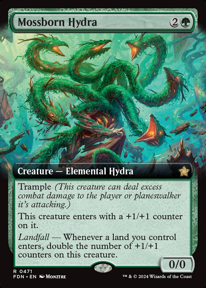 Foundations #471 Mossborn Hydra (Extended Art)
