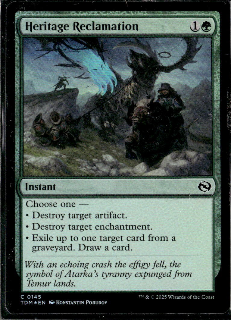 Tarkir: Dragonstorm Specials #145 Heritage Reclamation FOIL