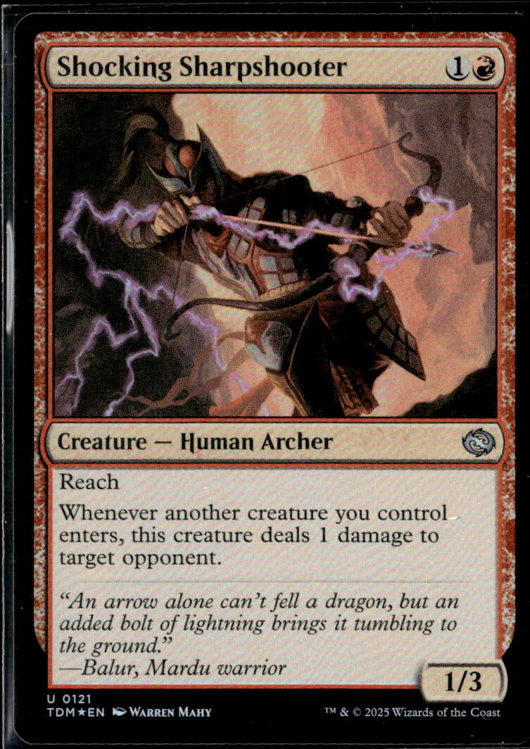 Tarkir: Dragonstorm Specials #121 Shocking Sharpshooter FOIL