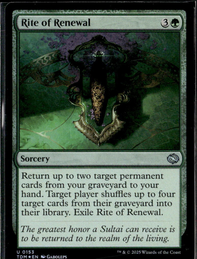 Tarkir: Dragonstorm Specials #153 Rite of Renewal FOIL