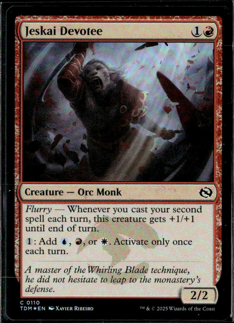 Tarkir: Dragonstorm #110 Jeskai Devotee FOIL