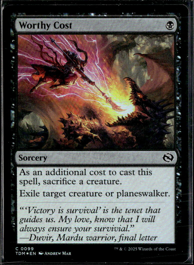 Tarkir: Dragonstorm Specials #139 Worthy Cost FOIL