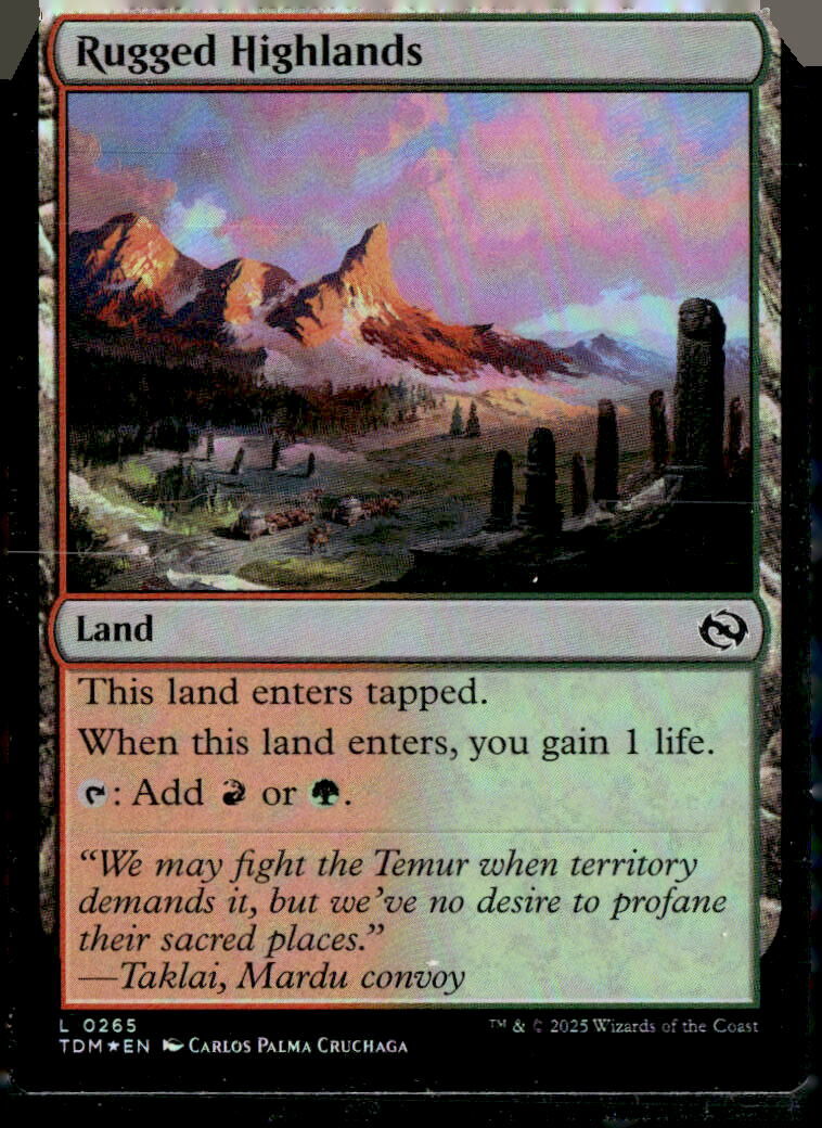 Tarkir: Dragonstorm #265 Rugged Highlands FOIL