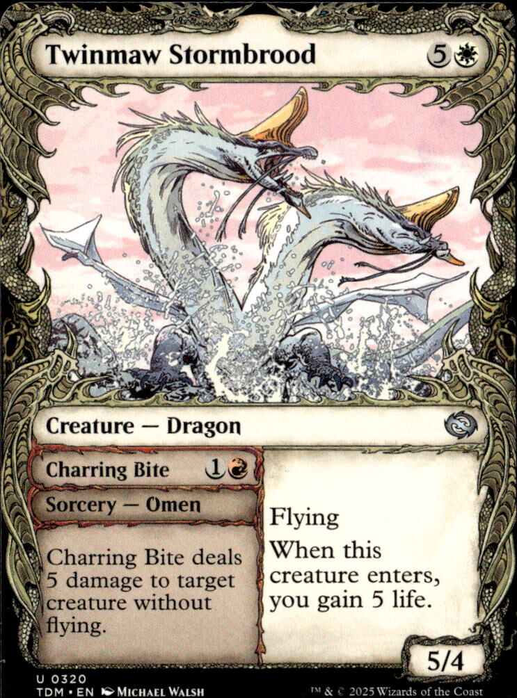Tarkir: Dragonstorm #320 Twinmaw Stormbrood (Showcase)