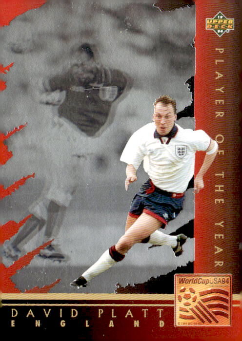1994 Upper Deck World Cup Contenders  #WC3 David Platt Player of the Year