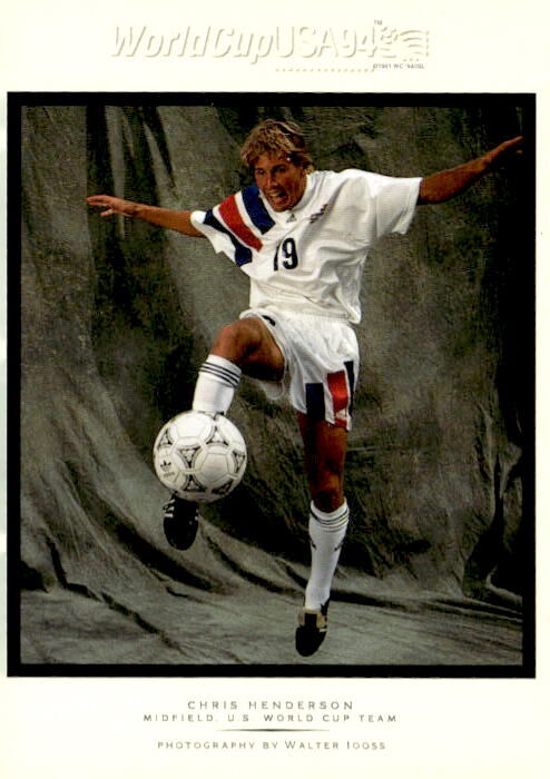 1994 Upper Deck World Cup #WI3 Chris Henderson Walter Iooss Portraits