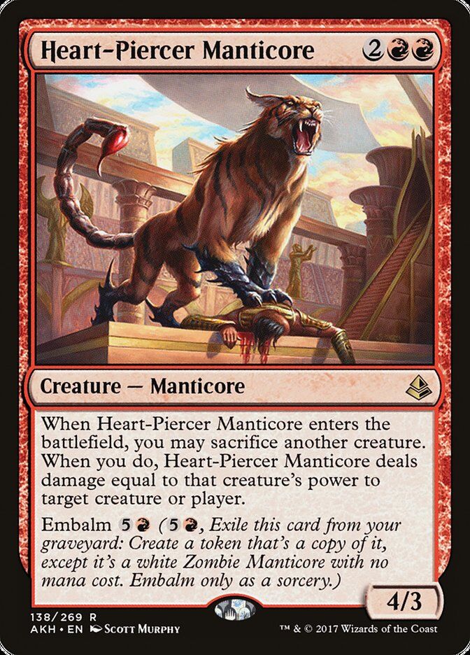 Amonkhet #138 Heart-Piercer Manticore