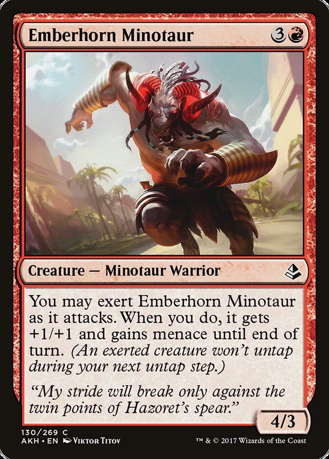Amonkhet #130 Emberhorn Minotaur