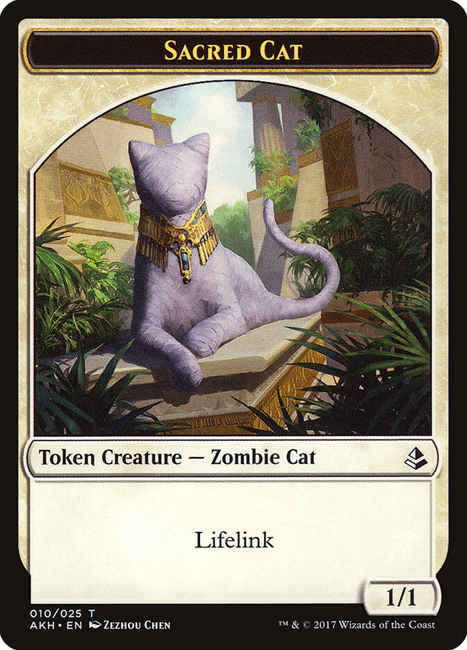 Amonkhet #10 Sacred Cat Token
