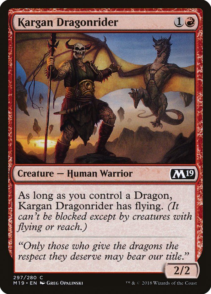Core Set 2019 #297 Kargan Dragonrider
