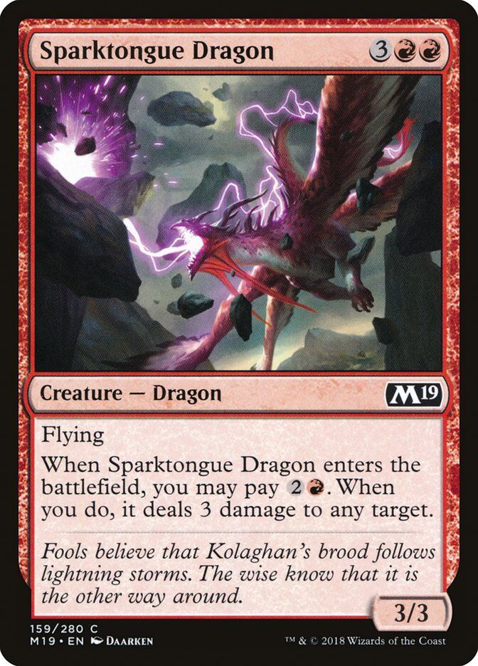 Core Set 2019 #159 Sparktongue Dragon