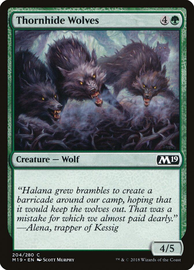 Core Set 2019 #204 Thornhide Wolves