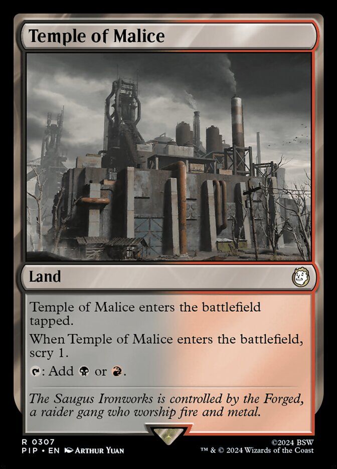 Universes Beyond: Fallout #835 Temple of Malice (Surge Foil)