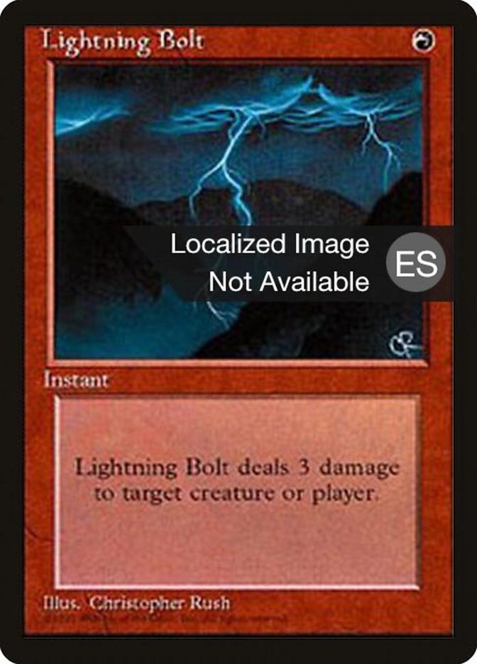 Revised Edition (Foreign Black Border) Lightning Bolt