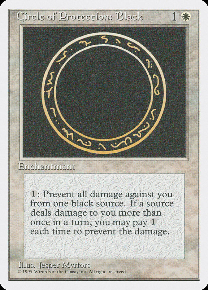 Fourth Edition Circle of Protection: Black
