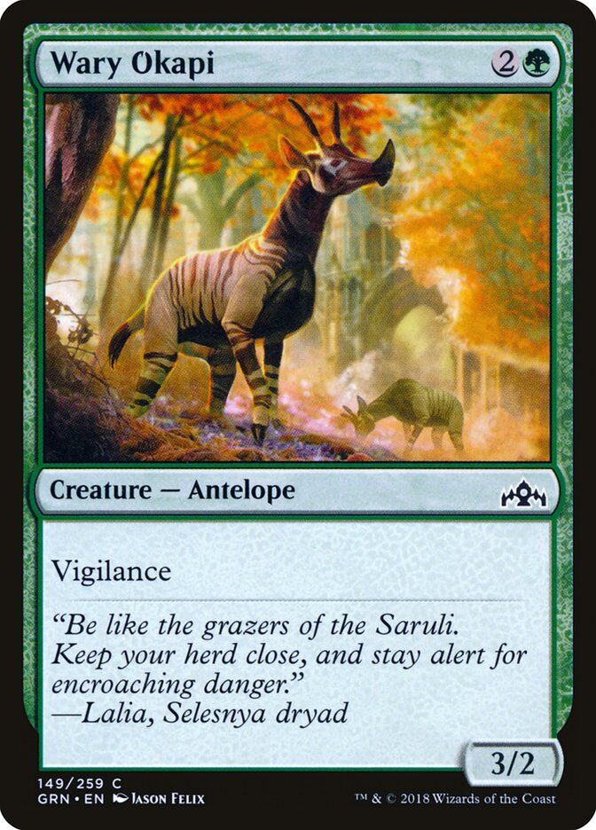 Guilds of Ravnica #149 Wary Okapi