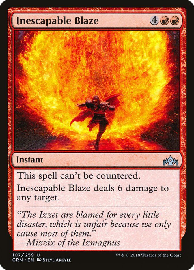 Guilds of Ravnica #107 Inescapable Blaze