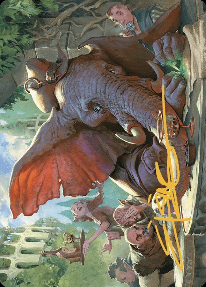 Art Series: Murders at Karlov Manor #15 Loxodon Eavesdropper Art Card (Gold-Stamped Signature)