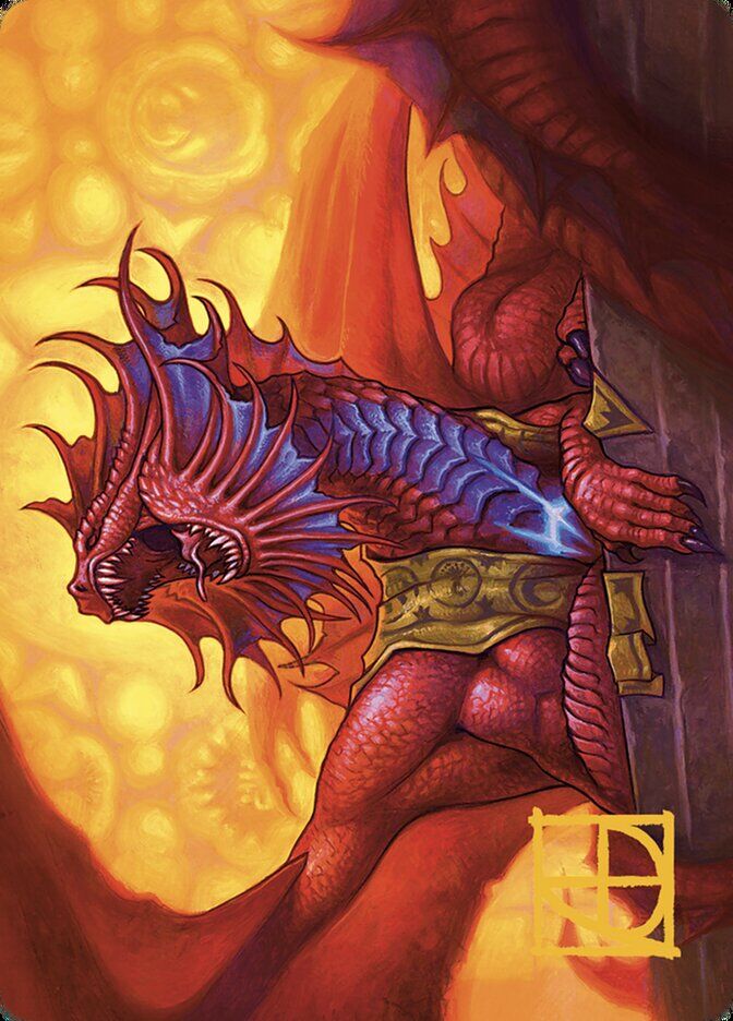 Art Series: Murders at Karlov Manor #44 Niv-Mizzet, Guildpact Art Card (44/49) (Gold-Stamped Signature)