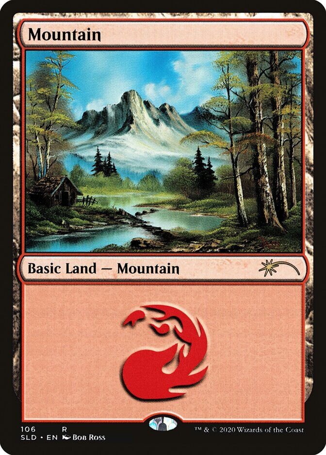 Secret Lair Drop Series #106 Mountain (106) (Bob Ross)