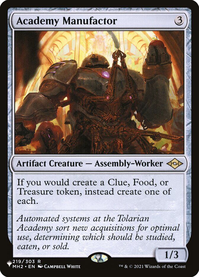 The List Reprints #219/303 Academy Manufactor