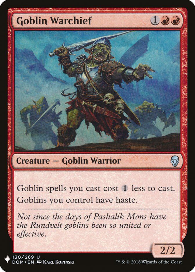 The List Reprints #130/269 Goblin Warchief