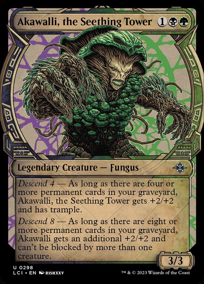 The Lost Caverns of Ixalan #298 Akawalli, the Seething Tower (Showcase)