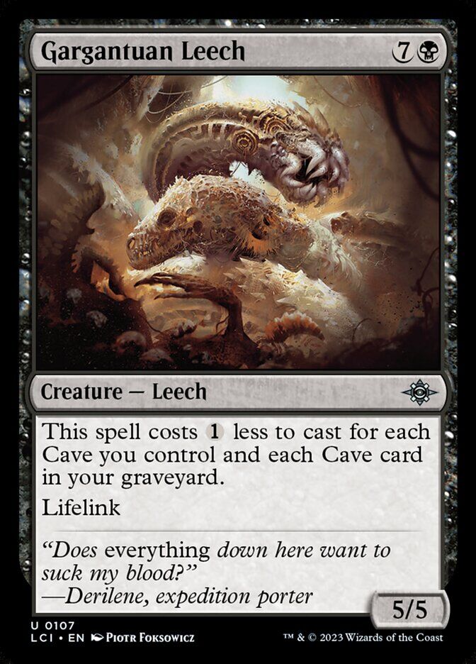 The Lost Caverns of Ixalan #107 Gargantuan Leech