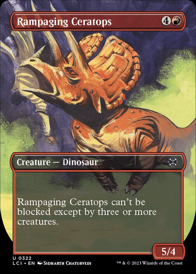 The Lost Caverns of Ixalan #322 Rampaging Ceratops (Borderless)