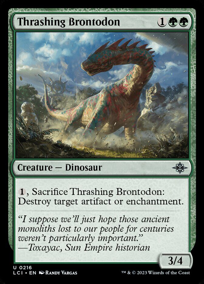 The Lost Caverns of Ixalan #216 Thrashing Brontodon