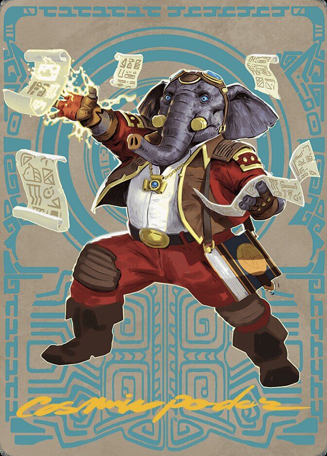 Art Series: The Lost Caverns of Ixalan #65 Quintorius Kand Art Card (65/81) (Gold-Stamped Signature)