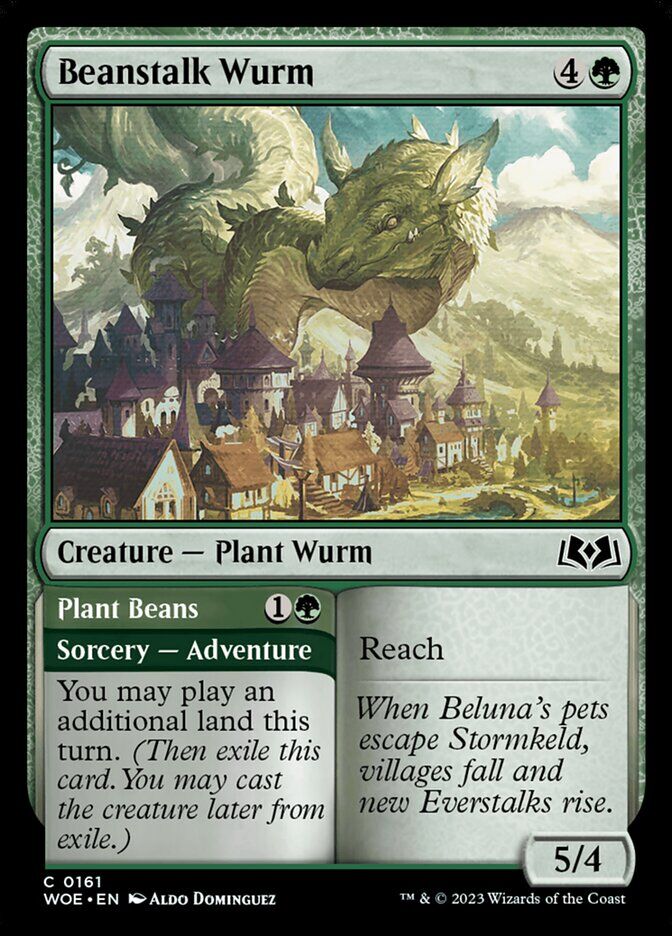 Wilds of Eldraine #161 Beanstalk Wurm