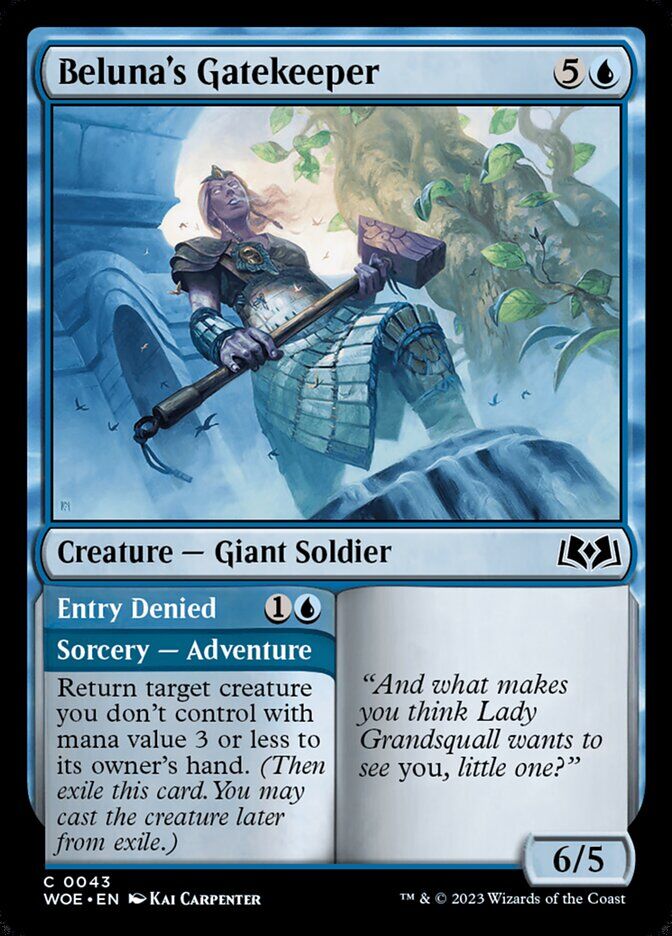 Wilds of Eldraine #43 Beluna's Gatekeeper