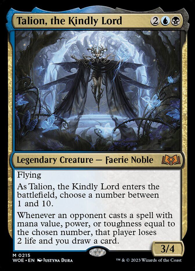 Wilds of Eldraine #215 Talion, the Kindly Lord