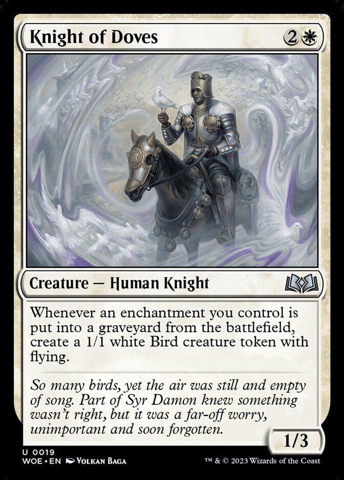 Wilds of Eldraine #19 Knight of Doves
