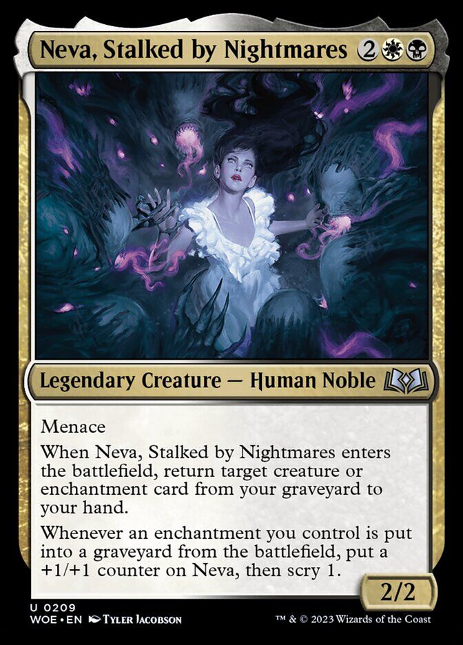 Wilds of Eldraine #209 Neva, Stalked by Nightmares