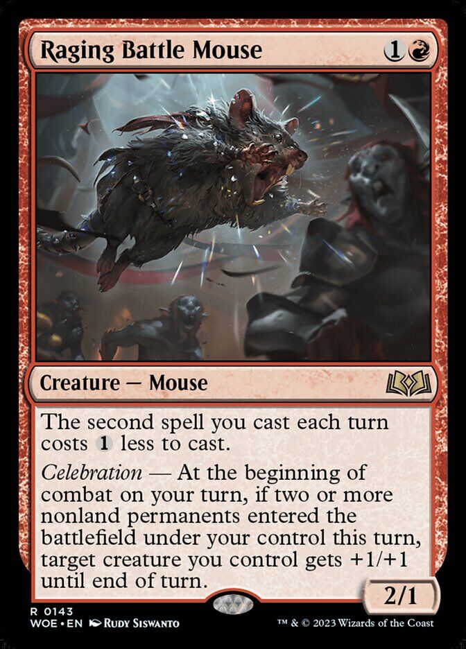Wilds of Eldraine #143 Raging Battle Mouse