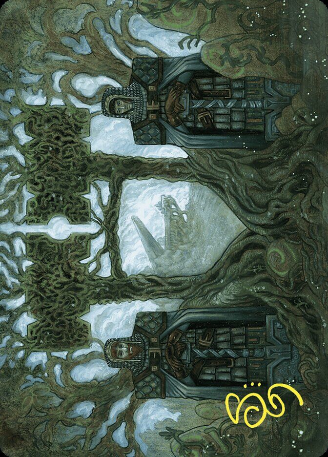 Art Series: Wilds of Eldraine #54 Court of Garenbrig Art Card (Gold-Stamped Signature)