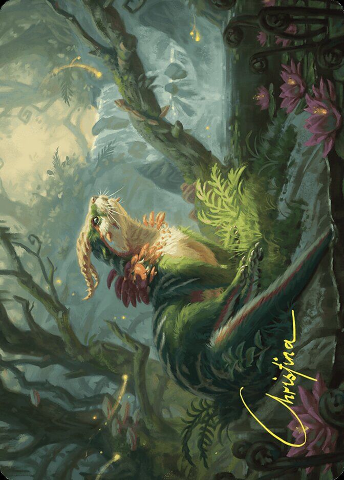 Art Series: Wilds of Eldraine #37 Elusive Otter Art Card (Gold-Stamped Signature)