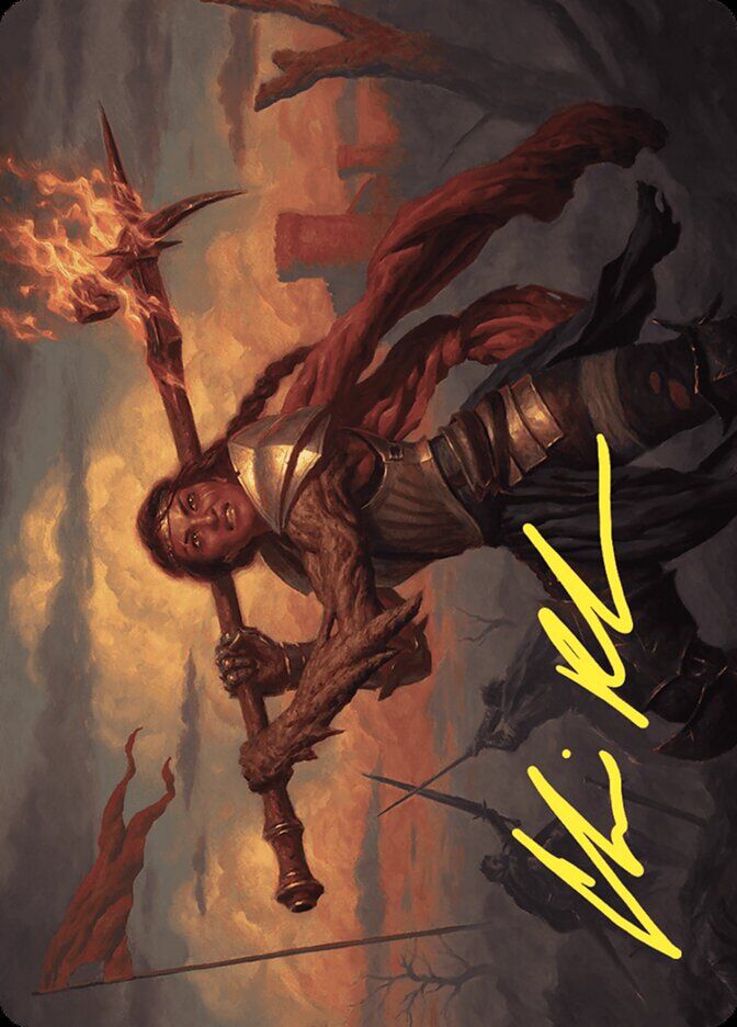 Art Series: Wilds of Eldraine #18 Imodane, the Pyrohammer Art Card (Gold-Stamped Signature)