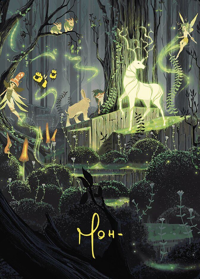 Art Series: Wilds of Eldraine #74 Primal Vigor Art Card (Gold-Stamped Signature)