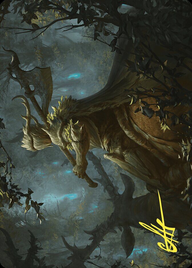 Art Series: Wilds of Eldraine #28 Verdant Outrider Art Card (Gold-Stamped Signature)